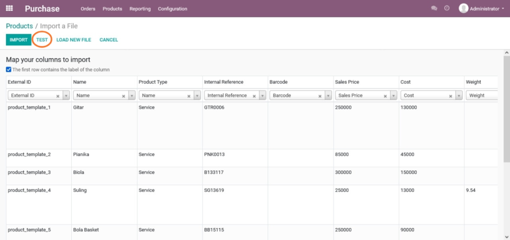 Cara Melakukan Import dan Export Data di Odoo ERP 4