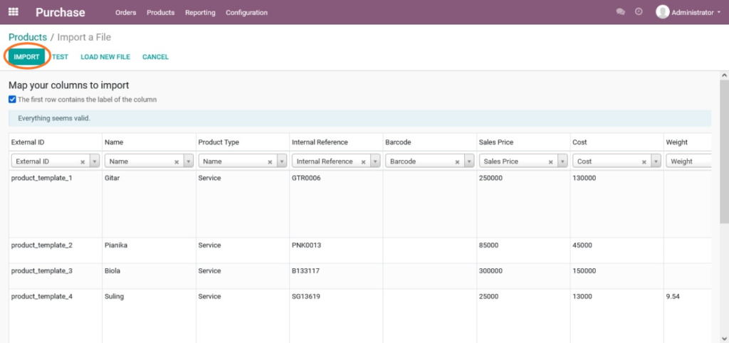 Cara Melakukan Import dan Export Data di Odoo ERP 7