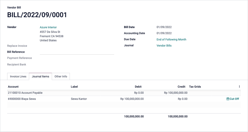 Fitur Cut Off Date di Journal Entries Odoo ERP 1