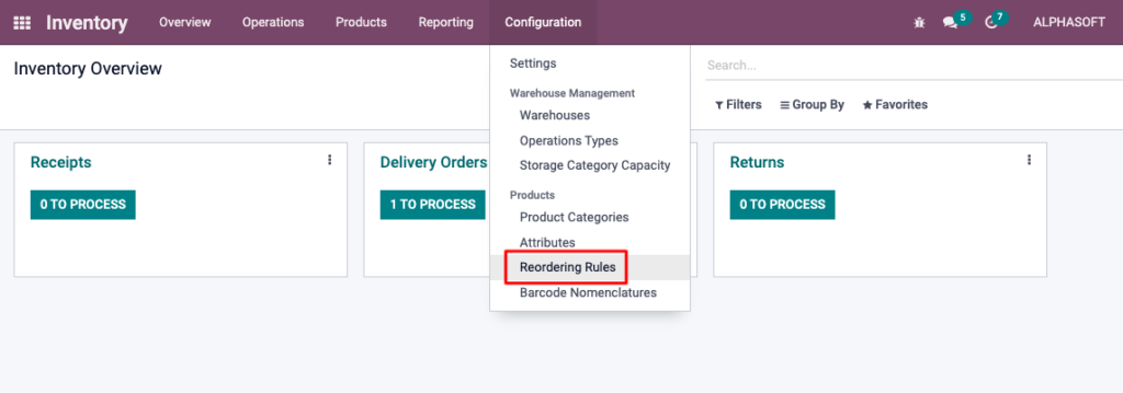 Fitur Reordering Rules dan Make To Order (MTO) pada Odoo 1