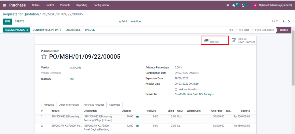 Penerapan Landed Cost pada Produk di Odoo ERP 10