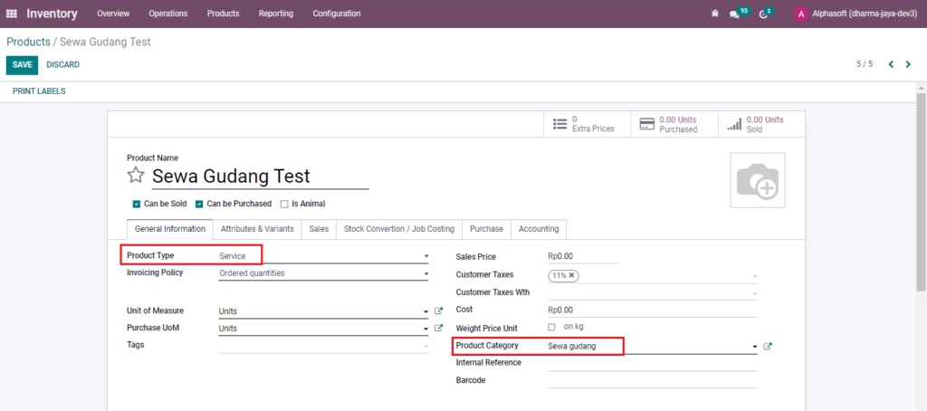 Penerapan Landed Cost pada Produk di Odoo ERP 6