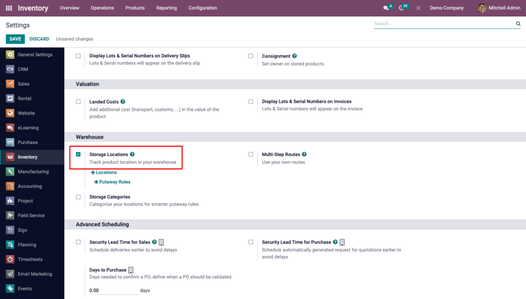 Perbedaan antara Warehouse dan Lokasi pada Odoo ERP 1