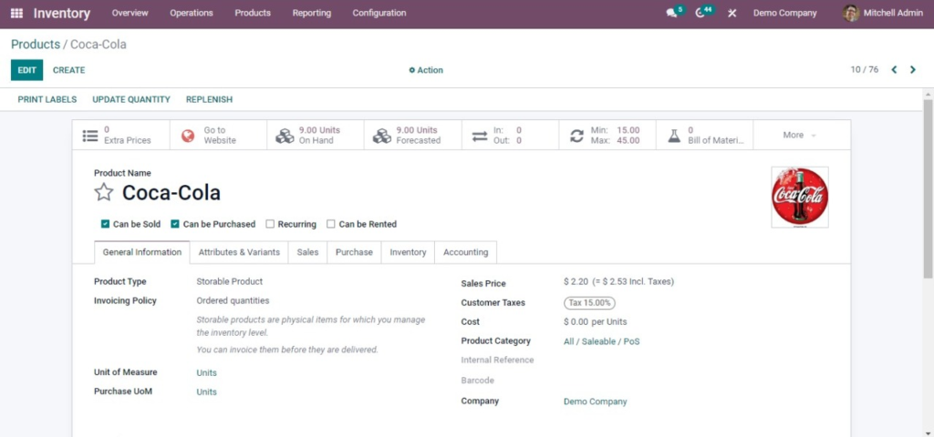 Reordering Rules dan Multiple Quantity pada Odoo ERP 5