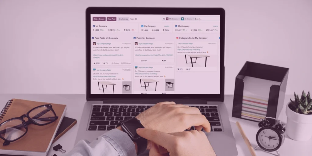 Odoo Social Marketing Kelola Sosial Media Sekaligus