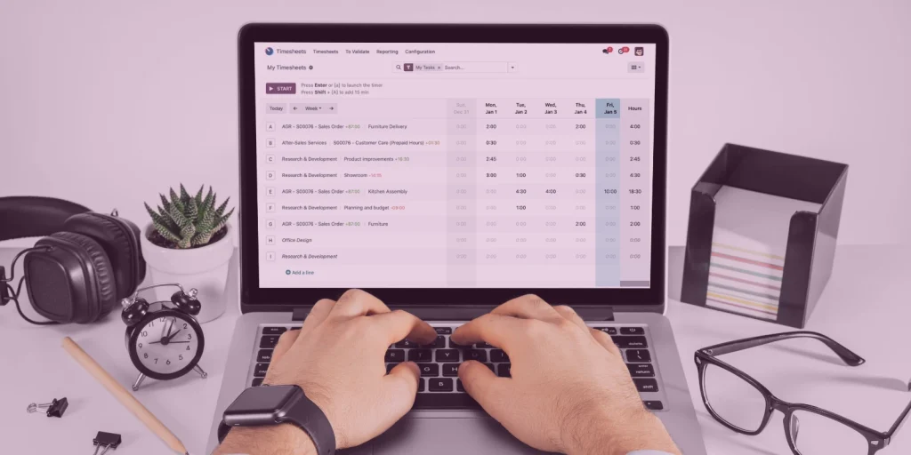 Odoo Timesheet Pantau Jam Kerja Karyawan Secara Akurat